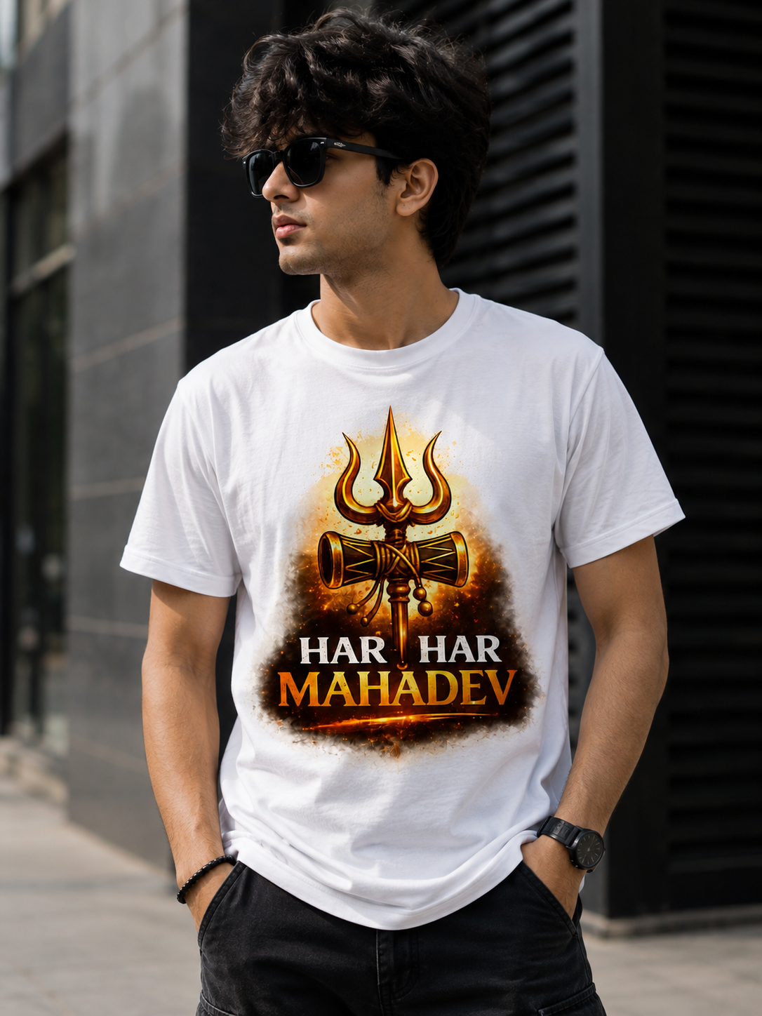"Har Har Mahadev" Graphic T-Shirt.