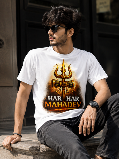 "Har Har Mahadev" Graphic T-Shirt.