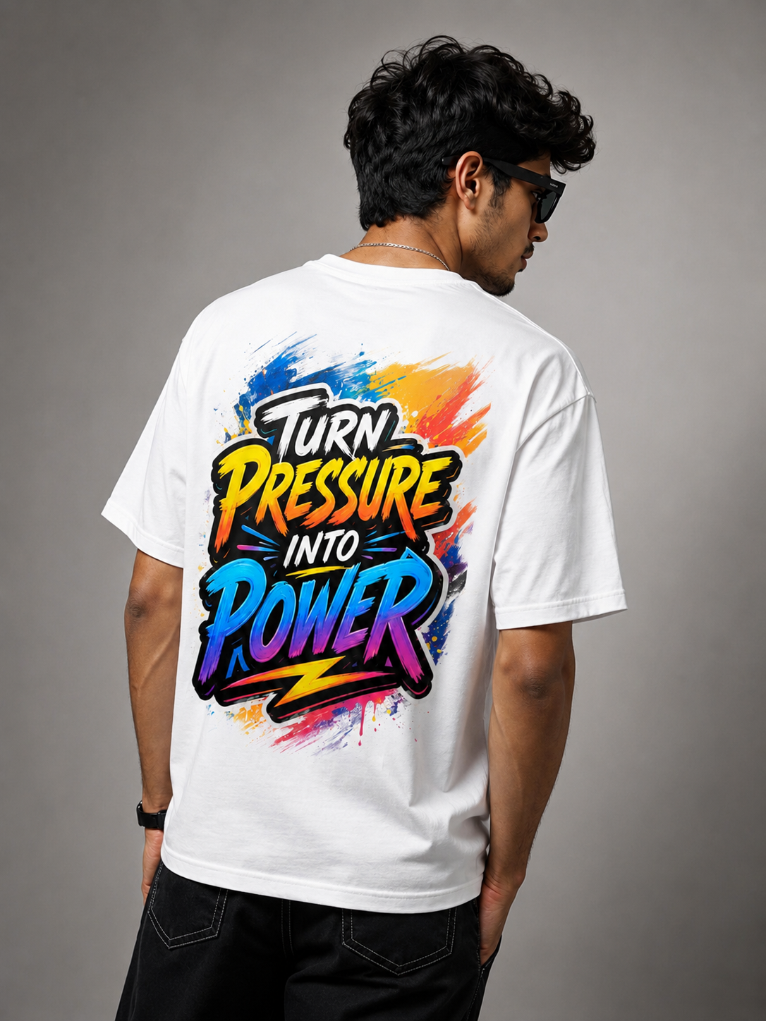 Turn Pressure Into Power Oversized Graphic T-Shirt | Premium Streetwear Cotton Tee