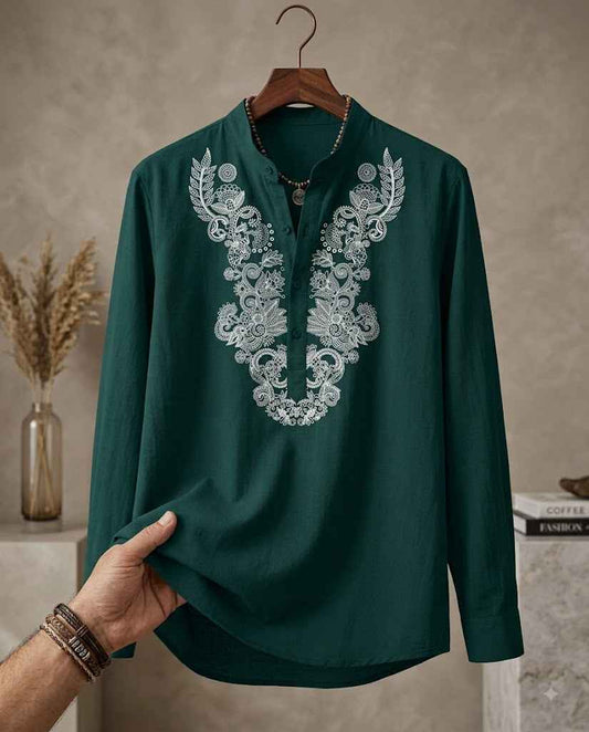 premium Men Short Cotton Kurta