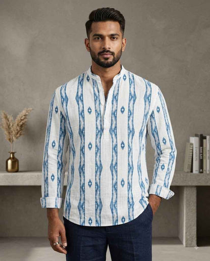Elegant Embroidered Cotton Short Kurta